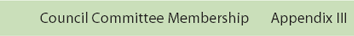 Council Committee Membership