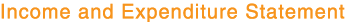 Income and Expenditure Statement