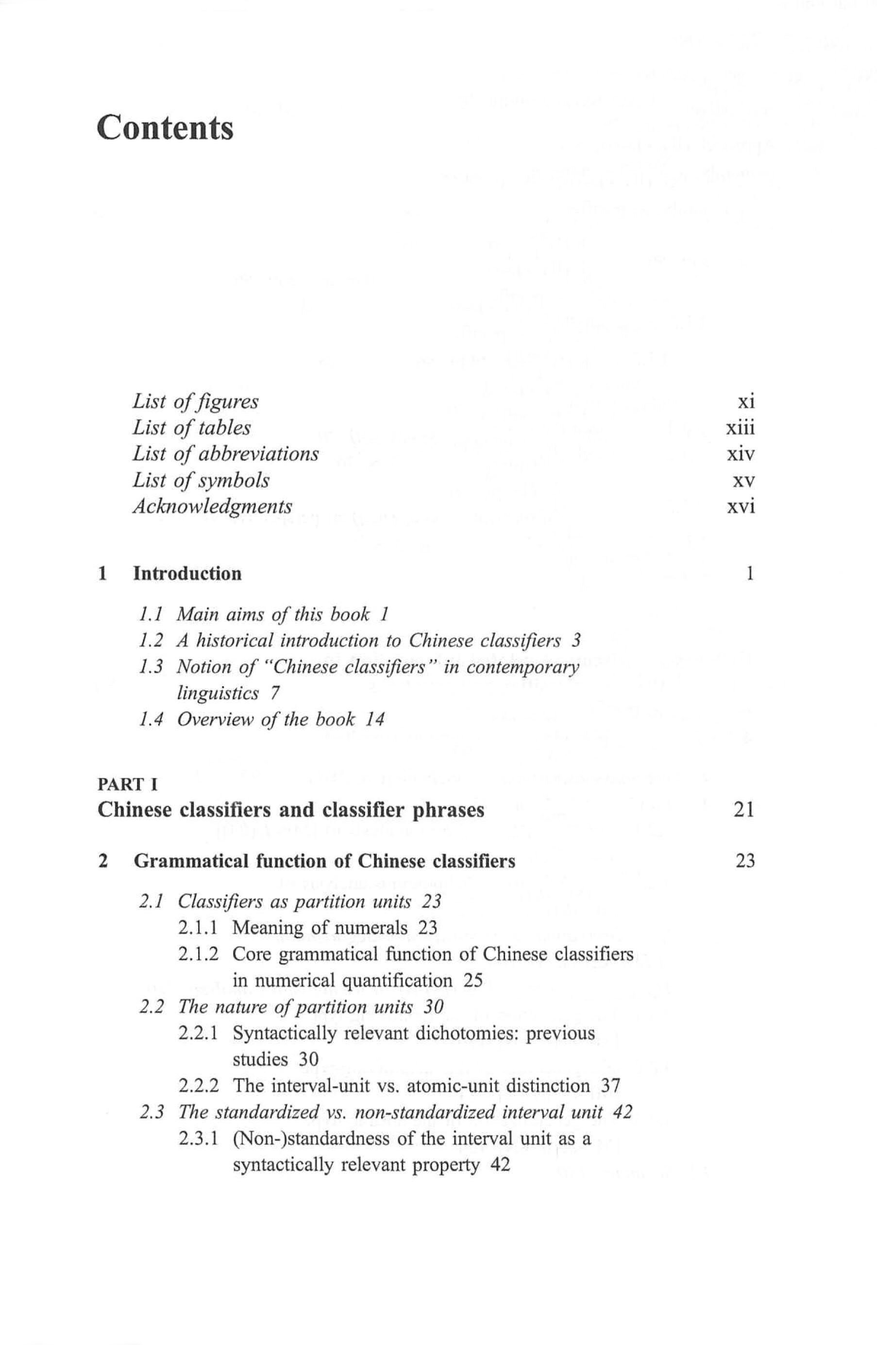Partition and Quantity: Numeral Classifiers, Measurement, and Partitive Constructions in Mandarin Chinese