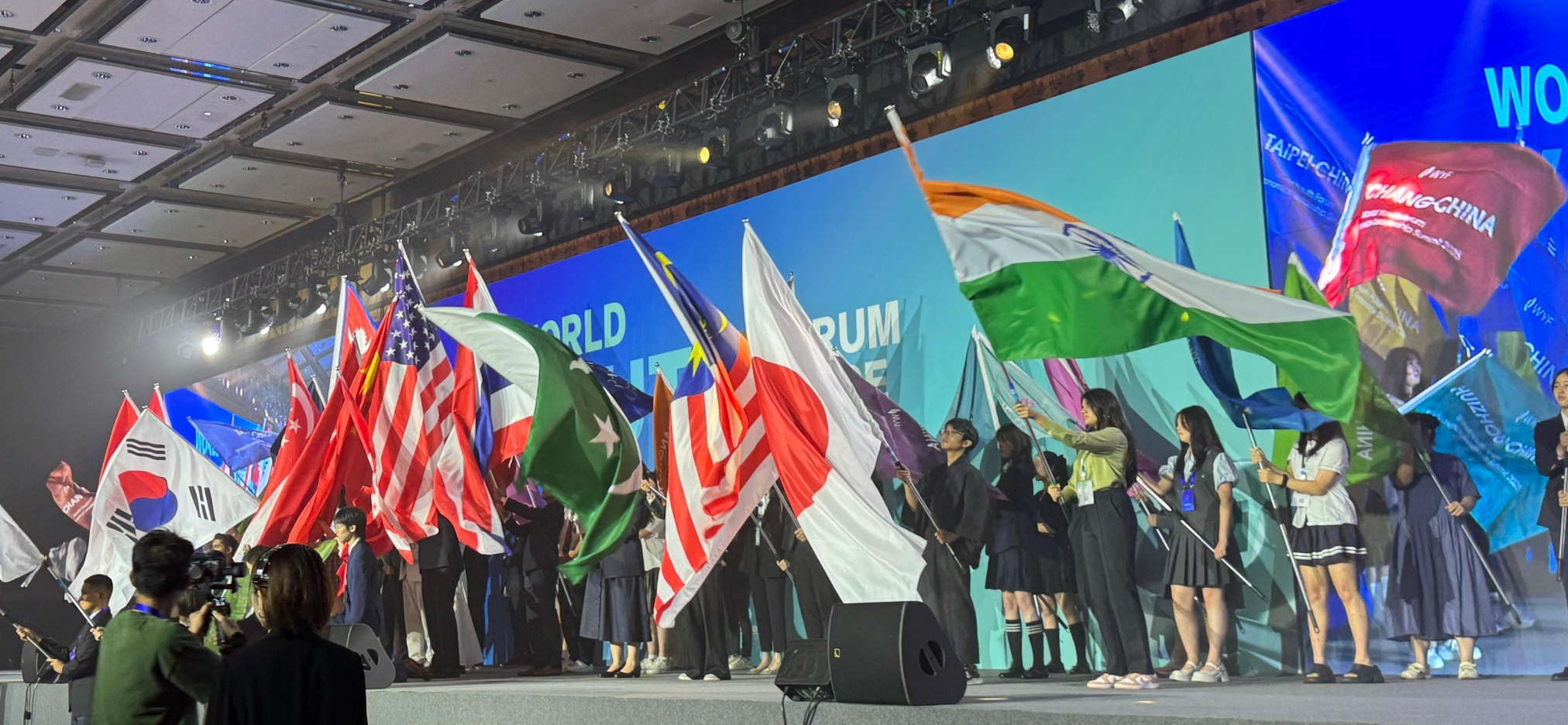 Flag parade at the opening