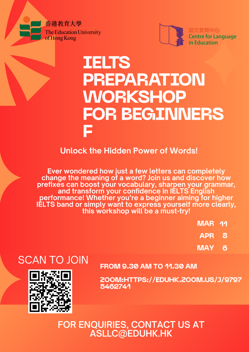 IELTS preparation workshop for beginners F