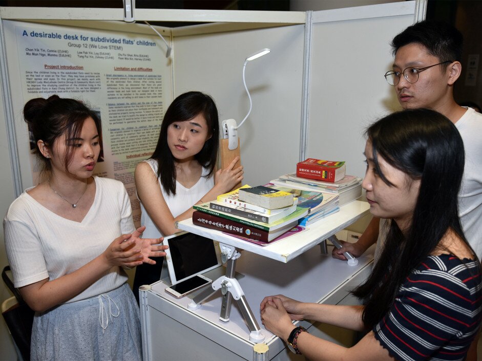 A desirable desk for children in subdivided flats wins silver award under the category ‘STEM Inventions’.