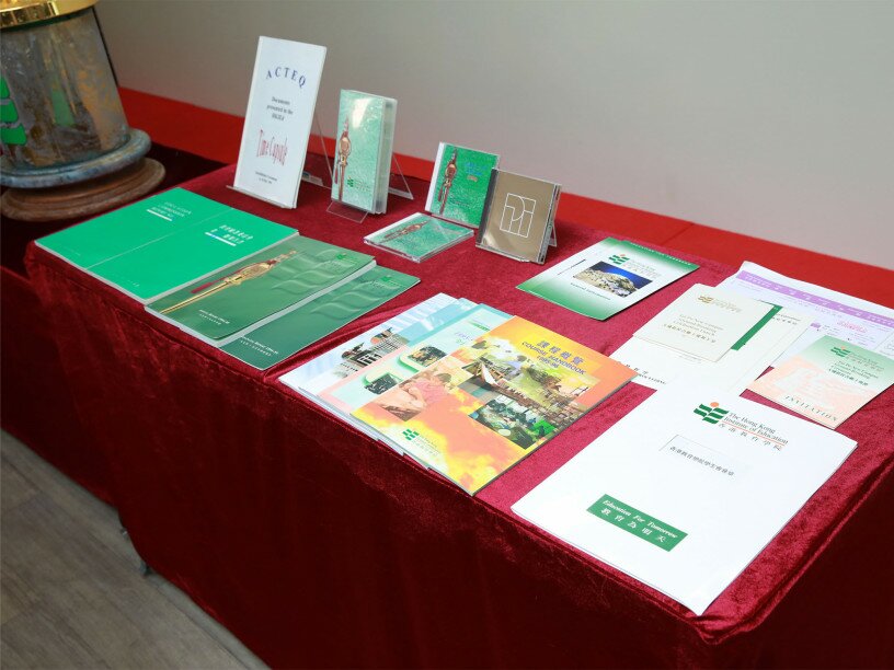 Other preserved items include the master development plan of the Tai Po Campus in the 1990s, handbooks and prospectuses of education courses, a 1995 graduate register, the HKIEd Ordinance, a video tape, and newspaper supplements, among others.