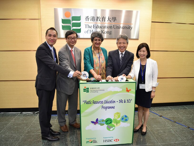 From the left: Dr Stephen Chow, Professor John Lee, Ms Malini Thadani, President Professor Stephen Cheung, and Professor Winnie So.