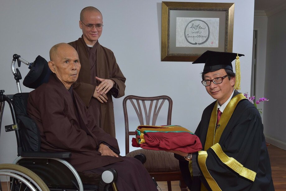 EdUHK confers honorary doctorate on Zen Master Thich Nhat Hanh in 2017 