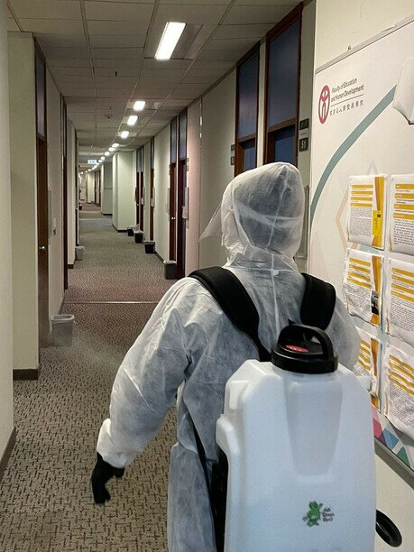 EdUHK Cleaning Staff at the Forefront in Protecting against the Pandemic