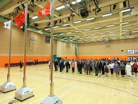 The Ceremony is attended by Council Chairman Dr David Wong Yau-kar, Deputy Chairman Dr Terence Chan Ho-wah, Treasurer Ms Imma Ling Kit-sum, senior management, staff, students and alumni, among others 