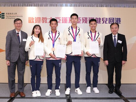 Athletes of rowing ： Leung Wing-wun, Chiu Hin-chun, Wong Wai-chun,  Lam San-tung