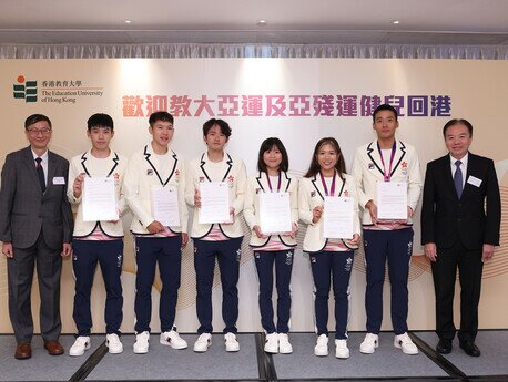 Athletes of cycling: Tso Kai-kwong, Ng Pak-hang, Mow Ching-yin, Leung Wing-yee, Leung Bo-yee, Vincent Lau Wan-yau 