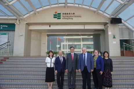 EdUHK President Professor John Lee Chi-Kin (third from left) with Rector of MCU Dr Igor Remorenko (third from right)