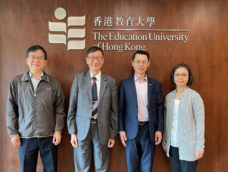 Dr Cai Yuzhuo, Co-Director of the Sino-Finnish Education Research Centre at Tampere University, Professor Lee, the President of EdUHK, Professor Sin, Executive Co-Director and Professor Pamela Leung Pui-wan, Executive Co-Director of AEDI of EdUHK