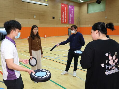 The University’s staff experience various sporting activities, including emerging sports such as Dodgebee