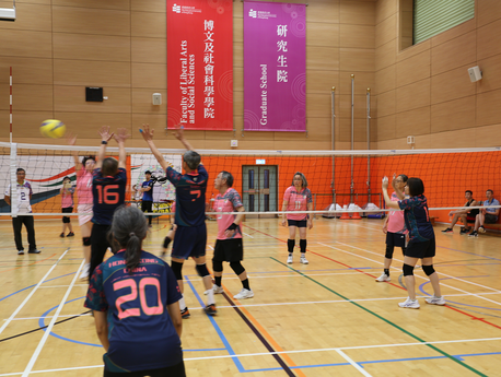 The participating teams showcase their sportsmanship and determination on the court