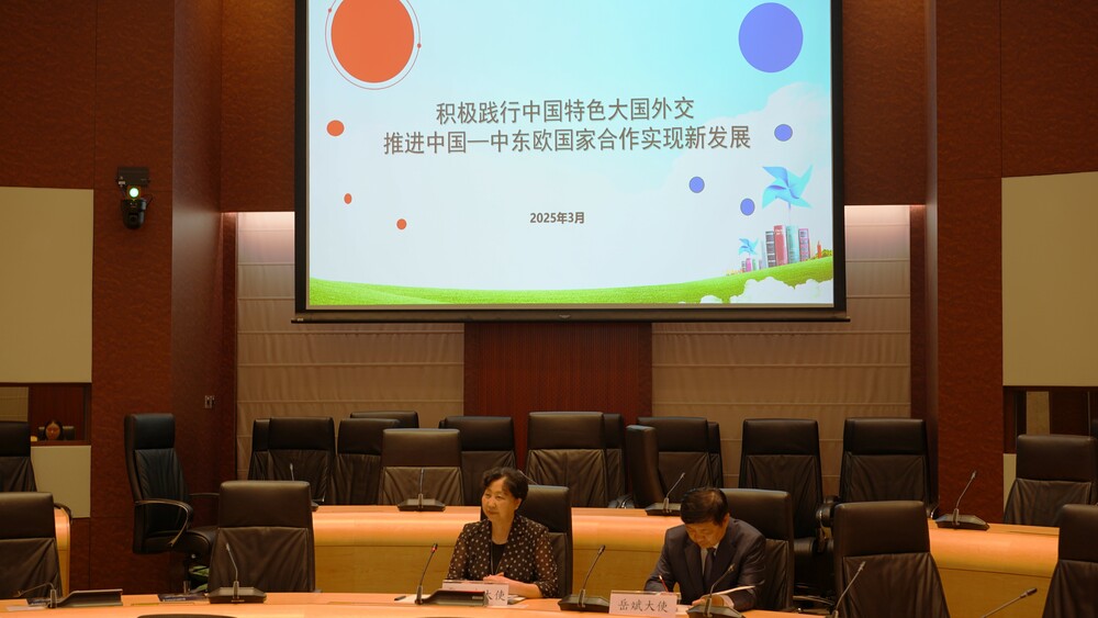 霍玉珍大使及岳斌大使分別發表專題演講