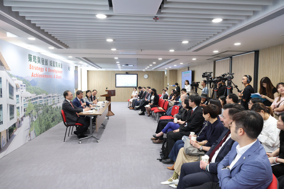 EdUHK hold a press conference  under the theme 'EdUHK Strategy & Development: Achievements & Goals'							