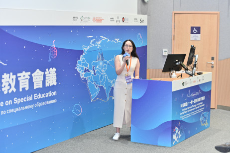 哈薩克SDU大學社會與融合教育研究中心主任Madina Suleimen 女士發表主題演講