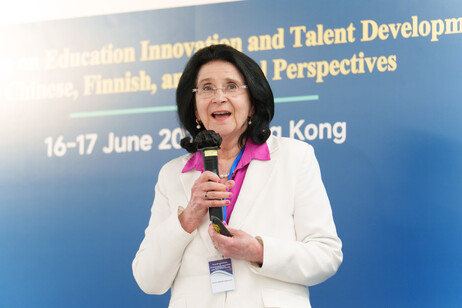 Professor Hannele Niemi delivers a speech on “New Practices for Education – Needed a New Mindset for Learning and Assessment throughout the Educational Ecosystem”