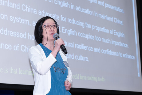 美国纽约州立大学石溪分校应用语言学教授何杨纬芸教授发表主题演讲
