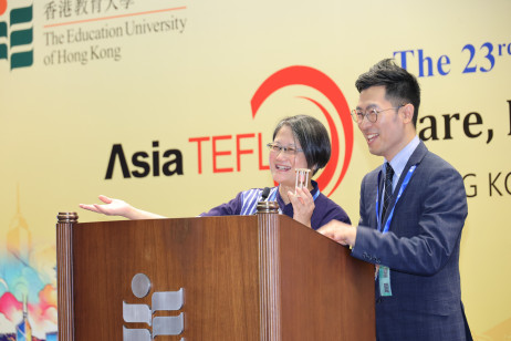 Conference Co-chairs Dr Lee Ju Seong (Right) and Professor Angel Lin Mei-yi (Left) at the opening ceremony