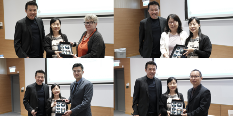 EdUHK Vice President (Academic) Professor May Cheng May-hung presents souvenirs to speakers of Forum 4
