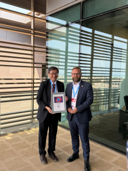 President Professor John Lee Chi-Kin receives the certificate of THE World University Rankings 2026 