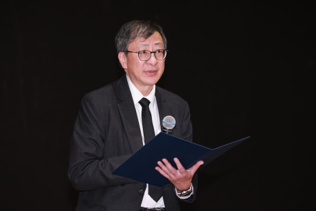 教大校长李子建教授致欢迎辞及进行主题演讲