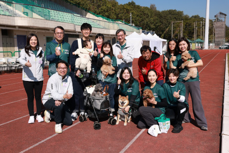 Participants join the event with their pets, enjoying the walk together