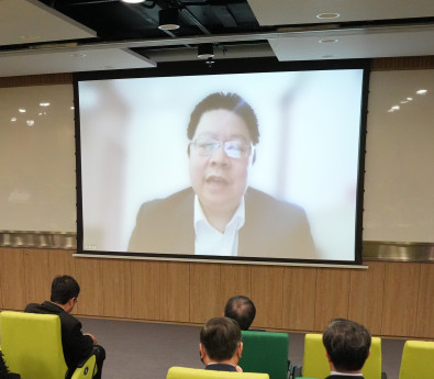 中央民族大学法学院副院长、全国港澳研究会理事田飞龙教授以视像形式发表主题讲话