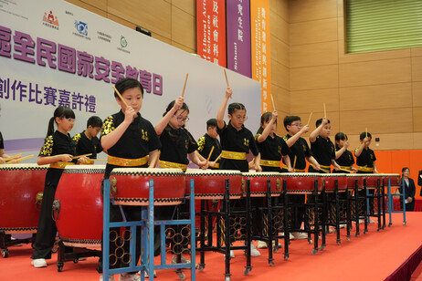 大埔旧墟公立学校（宝湖道）鼓乐队表演