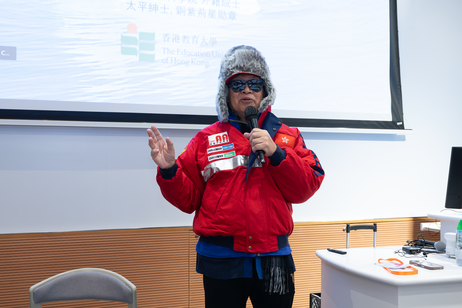 教大应用政策研究及教育未来学院环境与极地研究客座研究讲座教授何建宗教授以「天人合一：极地情、中国心」为题演讲