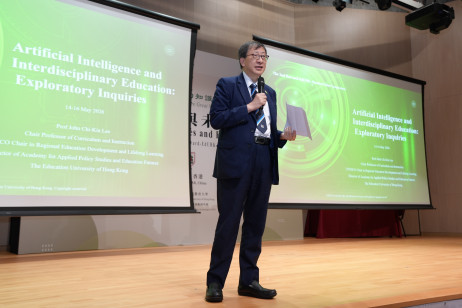 Professor John Lee Chi-Kin, President of EdUHK, delivers welcome remarks and keynote speech 