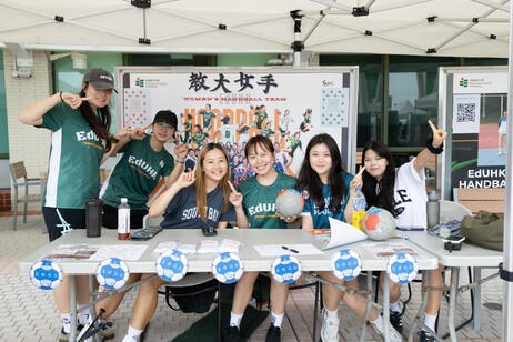 Members of student organisations greet freshmen at orientation booths, sharing insights into campus life and student activities
