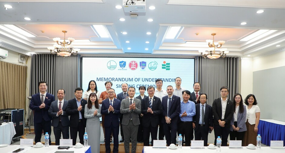 Group photo with Vietnam National University, Hanoi and their member universities