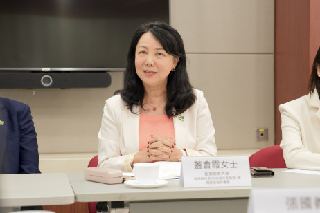教大協理副校長（內地協作及發展）兼傳訊及協作處長蓋會霞女士感謝大文集團長期支持教大的品牌推廣與科研和教育成果傳播