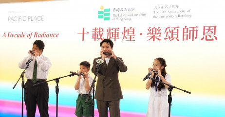 Internationally acclaimed harmonica virtuoso and distinguished alumnus Mr Gordon Lee Chun-lok performs alongside his students