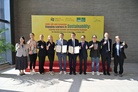 Delegates from EdUHK and LMU gather for a group photo following the MoU signing ceremony