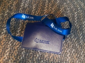 ID Holder with Lanyard (Dark Blue)