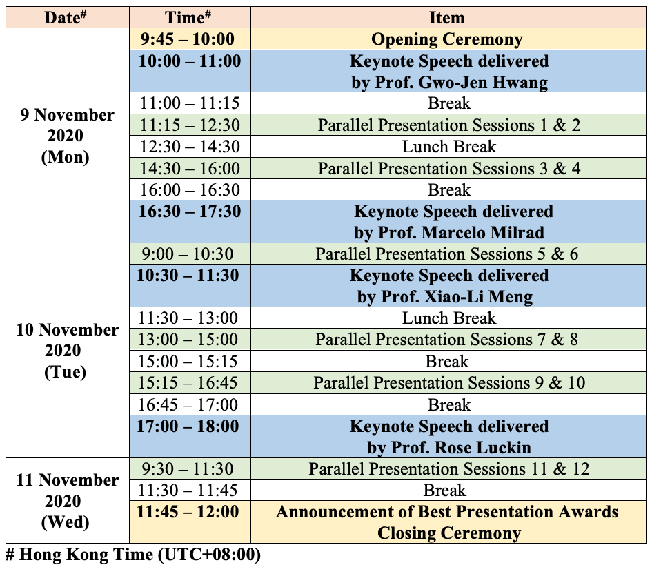 Program Schedule