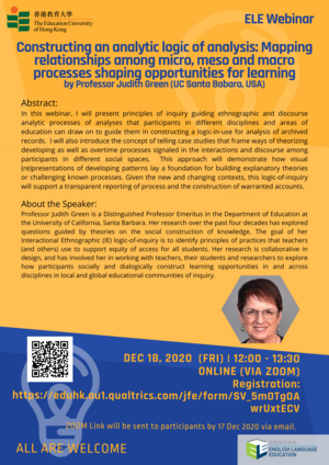 Constructing an analytic logic of analysis: Mapping relationships among micro, meso and macro processes shaping opportunities for learning