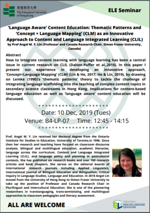 ‘Language Aware’ Content Education: Thematic Patterns and ‘Concept + Language Mapping’ (CLM) as an Innovative Approach to Content and Language Integrated Learning (CLIL)