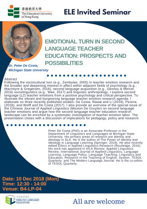 Emotional Turn In Second Language Teacher Education: Prospects And Possibilities