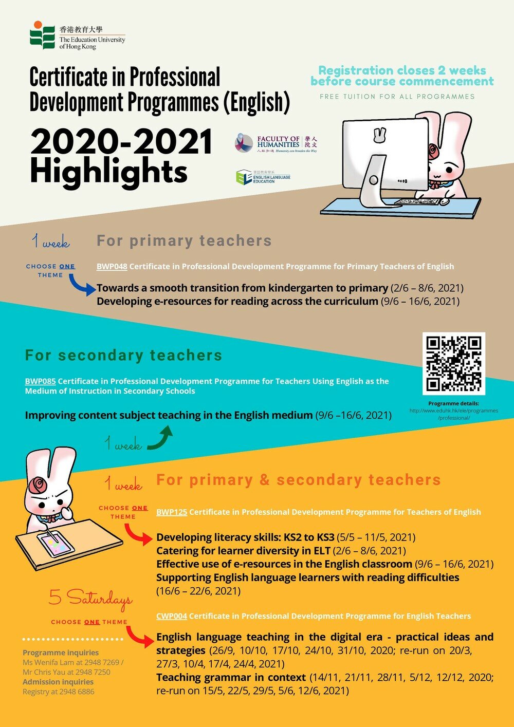 Professional Development Programmes 2020-2021poster