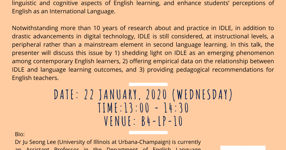 Informal Digital Learning of English In The Classroom: What, Why, and ...