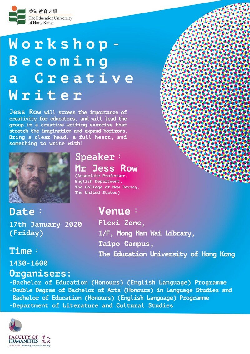 Workshop – Becoming a Creative Writer