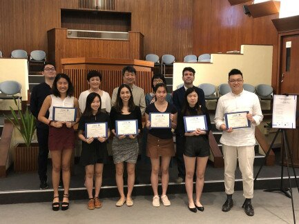 Group photo of all awardees of the competition