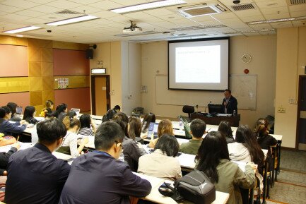 At the classroom observation with the course lecturer, Dr Andy Chin.