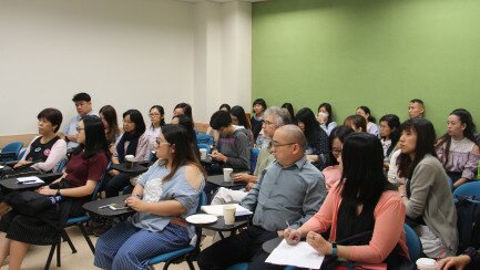 Participants learning about how to set up a BYOD programme in a school.