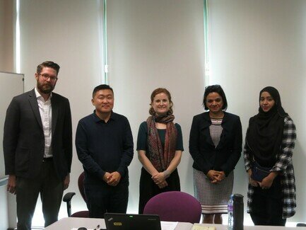 Dr Jeff Clapp, Dr Emily Ridge, Dr Bidisha Banerjee and PhD student Ms. Abroo Nazar of LCS attend Dr Eli Park Sorenson’s seminar.