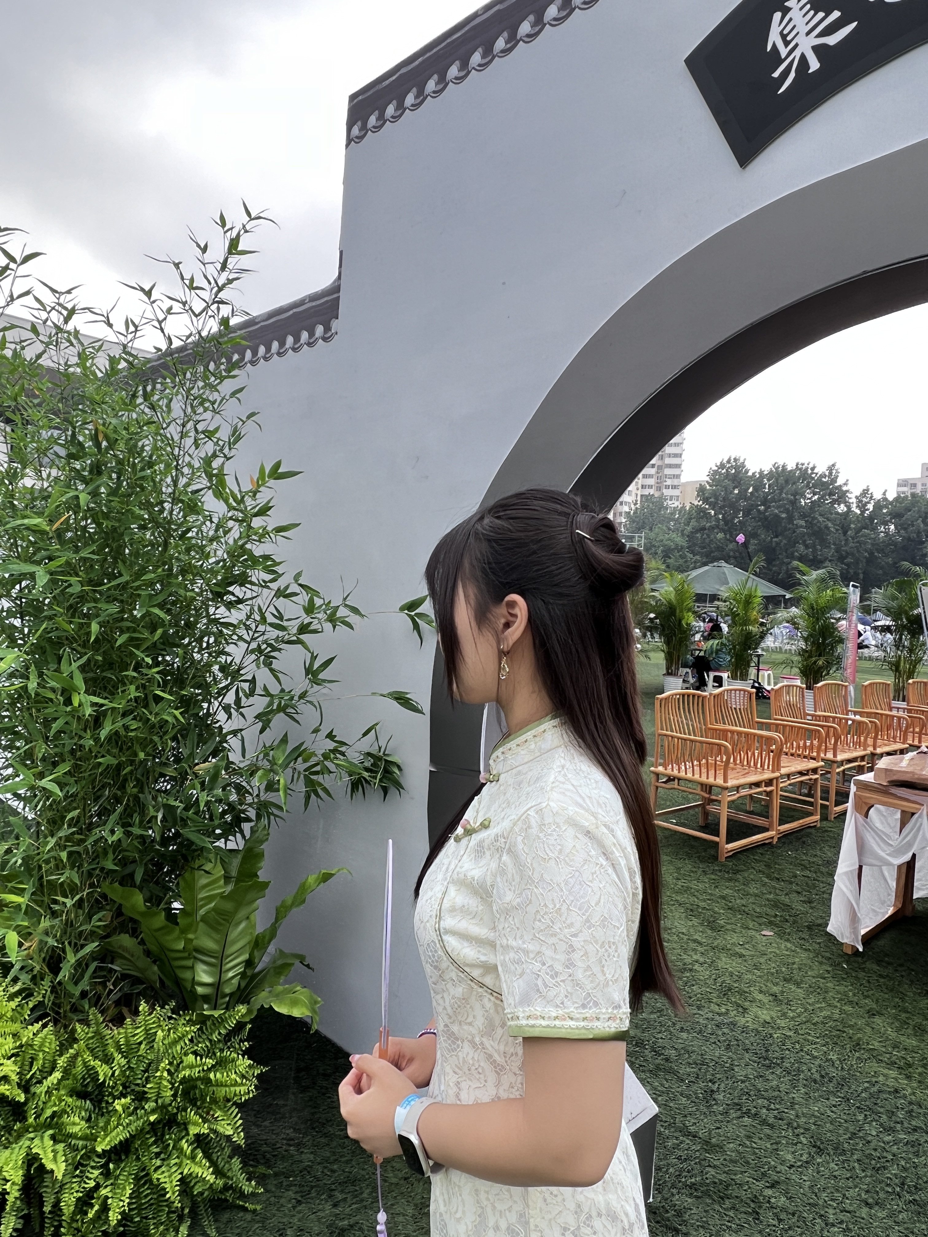 Wearing Cheongsam for the Cultural Festival