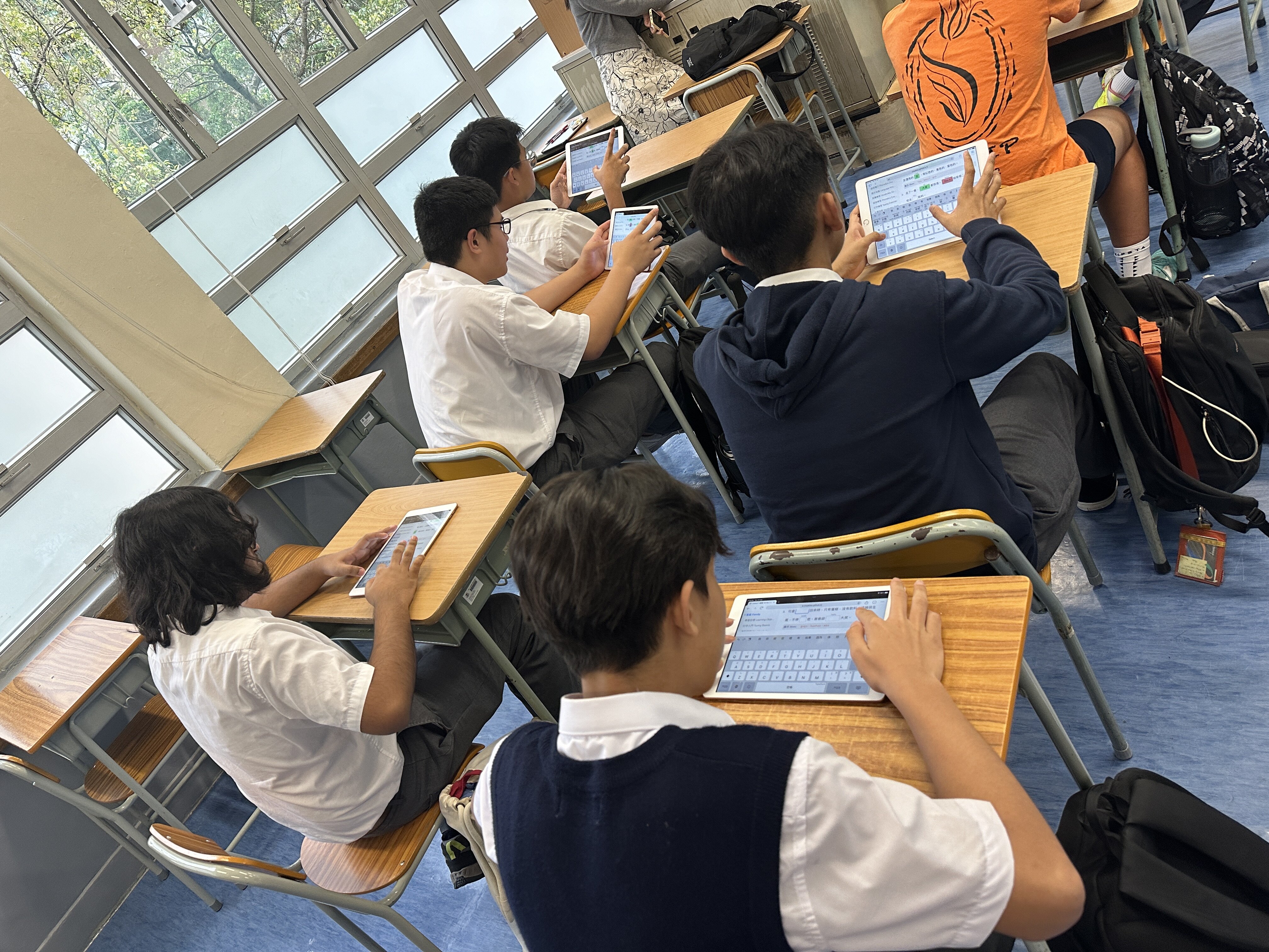 Students use TypeDuck to learn Jyutping at a local secondary school